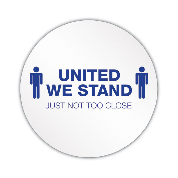 Personal Spacing Discs, United We Stand, 20" Dia, White/blue, 50/carton 1