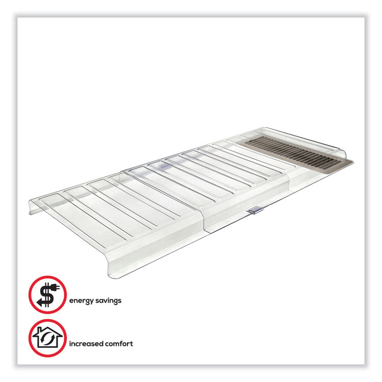 Under Furniture Air Deflector, 11 x 20 x 1.25, Clear 7