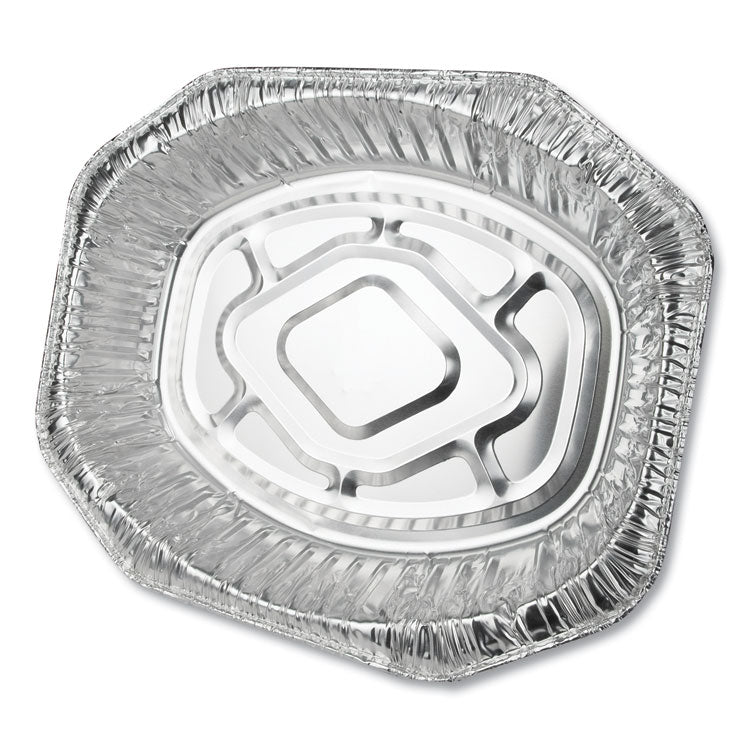 Aluminum Roaster Pans, Extra-Large Oval, 230 Oz, 18.5 X 14 X 3.38, Silver, 50/carton 1