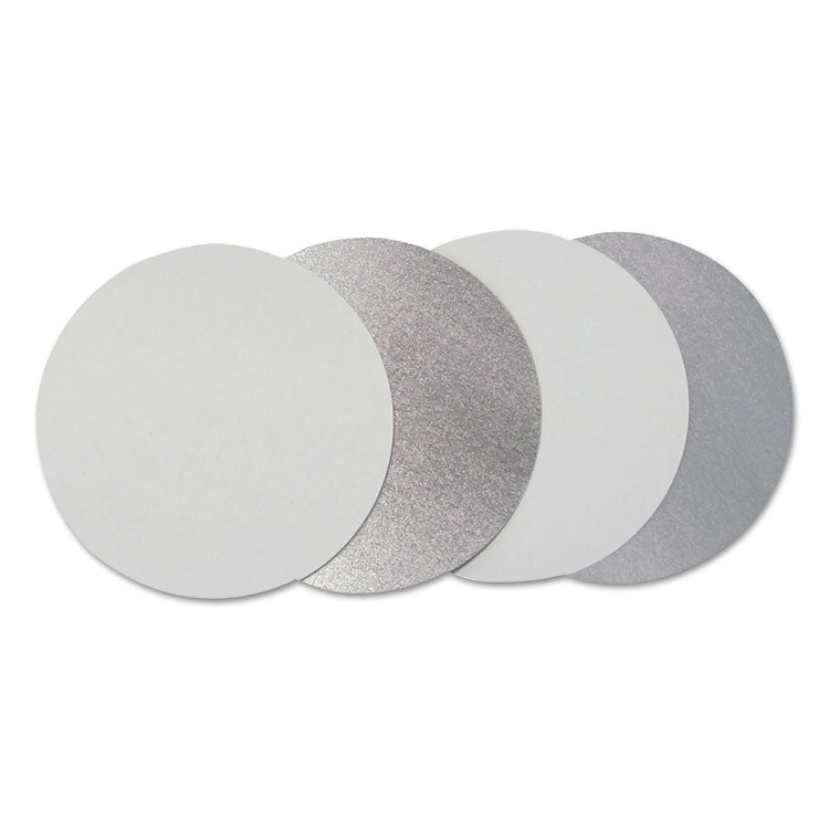 Flat Board Lids, For 7" Round Containers, Silver, Paper, 500 /Carton 1