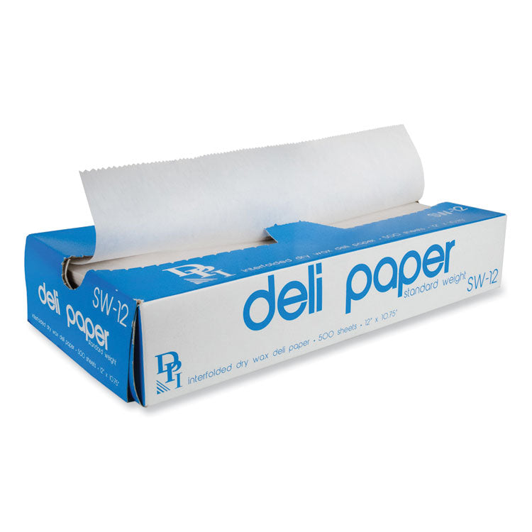 Interfolded Deli Sheets, 10.75 x 12, Standard Weight, 500 Sheets/Box, 12 Boxes/Carton 1