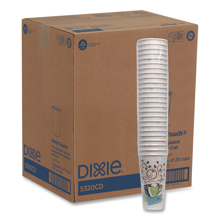 Perfectouch Paper Hot Cups, 20 Oz, Coffee Haze Design, 25/sleeve, 20 Sleeves/carton 1