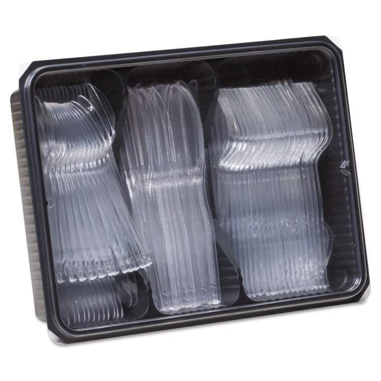 Cutlery Keeper Tray With Clear Plastic Utensils: 600 Forks, 600 Knives, 600 Spoons 3