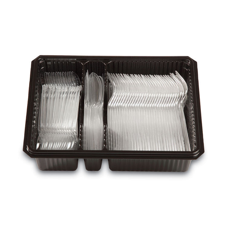 Combo Pack, Tray With Clear Plastic Utensils, 90 Forks, 30 Knives, 60 Spoons 4