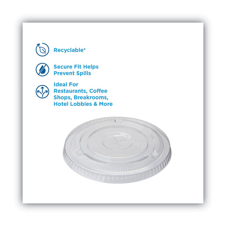 Cold Drink Cup Lids, Fits 16 Oz Plastic Cold Cups, Clear, 100/sleeve, 10 Sleeves/carton 2