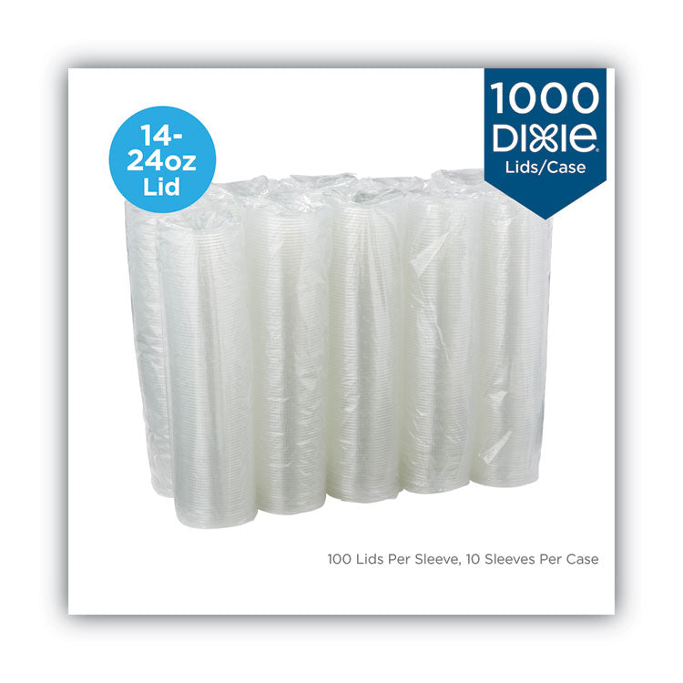 Cold Drink Cup Lids, Fits 16 Oz Plastic Cold Cups, Clear, 100/sleeve, 10 Sleeves/carton 3