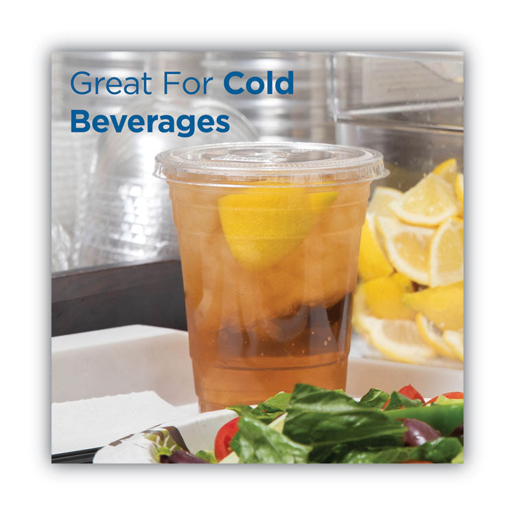 Cold Drink Cup Lids, Fits 16 Oz Plastic Cold Cups, Clear, 100/sleeve, 10 Sleeves/carton 6