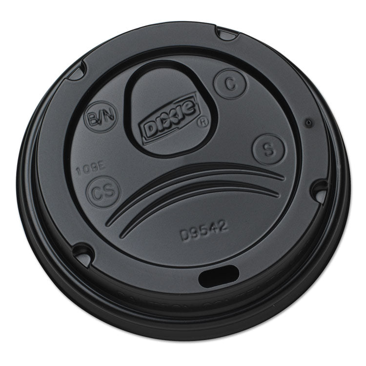 Drink-Thru Lids, Fits 10 Oz To 20 Oz Cups, Plastic, Black, 1,000/carton 1