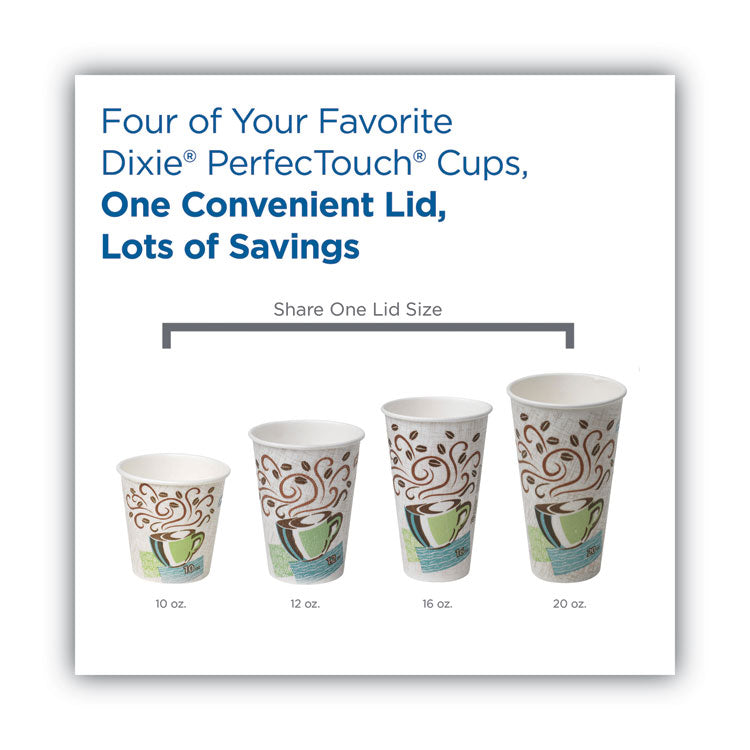 Dome Drink-Thru Lids, Fits 10 Oz To 16 Oz Paper Hot Cups, White, 1,000/carton 7