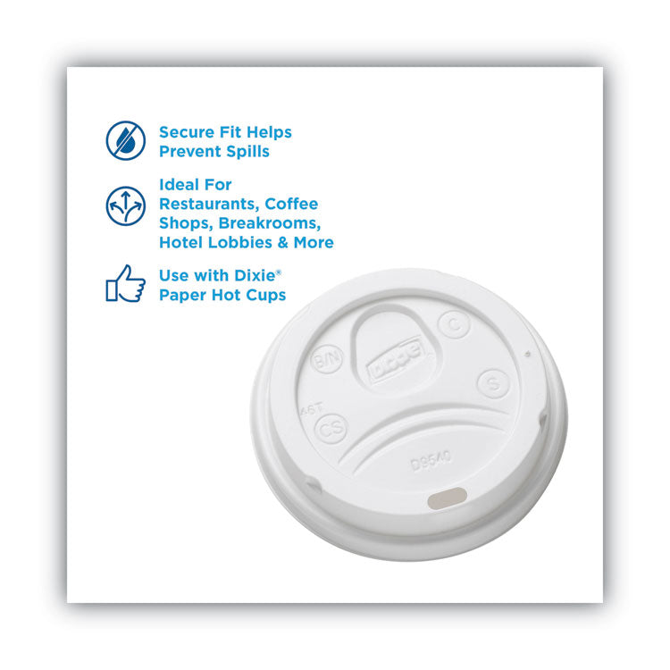 Sip-Through Dome Hot Drink Lids, Fits 10 Oz Cups, White, 100/pack, 10 Packs/carton 2