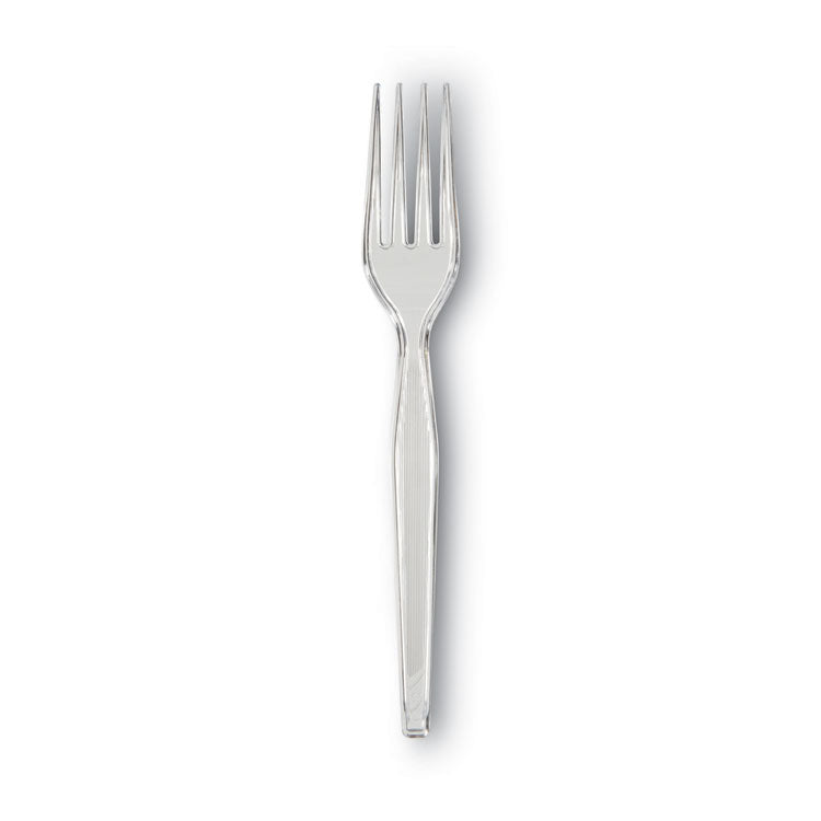 Plastic Cutlery, Forks, Heavyweight, Clear, 1,000/carton 2