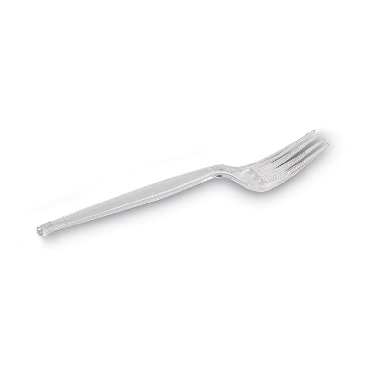 Plastic Cutlery, Forks, Heavyweight, Clear, 1,000/carton 4