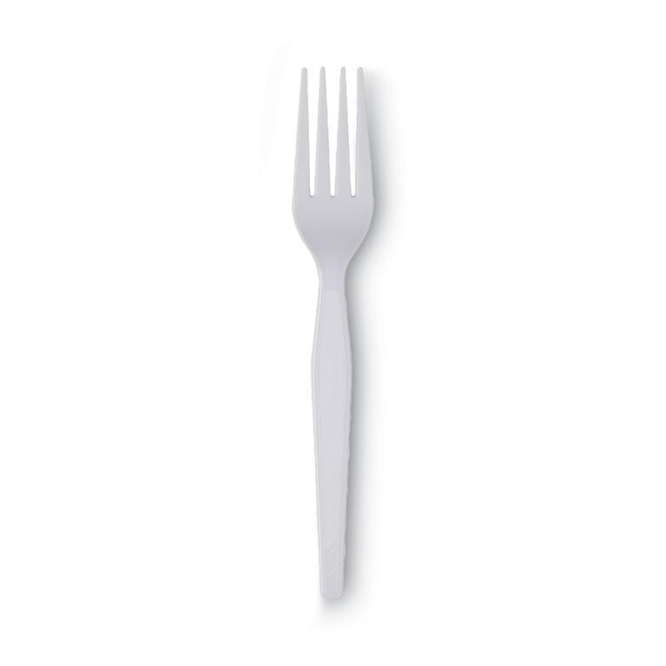 Plastic Cutlery, Heavyweight Forks, White, 1,000/carton 3