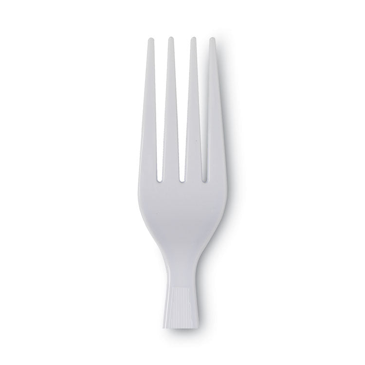 Plastic Cutlery, Heavyweight Forks, White, 1,000/carton 4