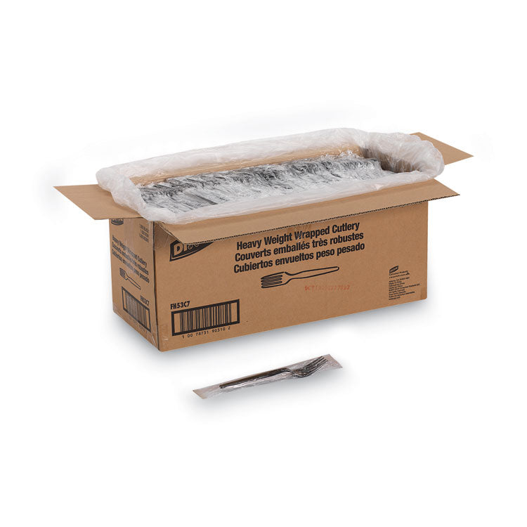 Individually Wrapped Heavyweight Forks, Polystyrene, Black, 1,000/carton 4