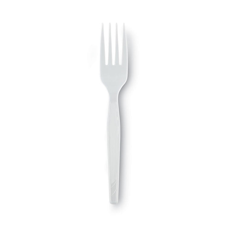 Plastic Cutlery, Heavy Mediumweight Forks, White, 1,000/carton 2