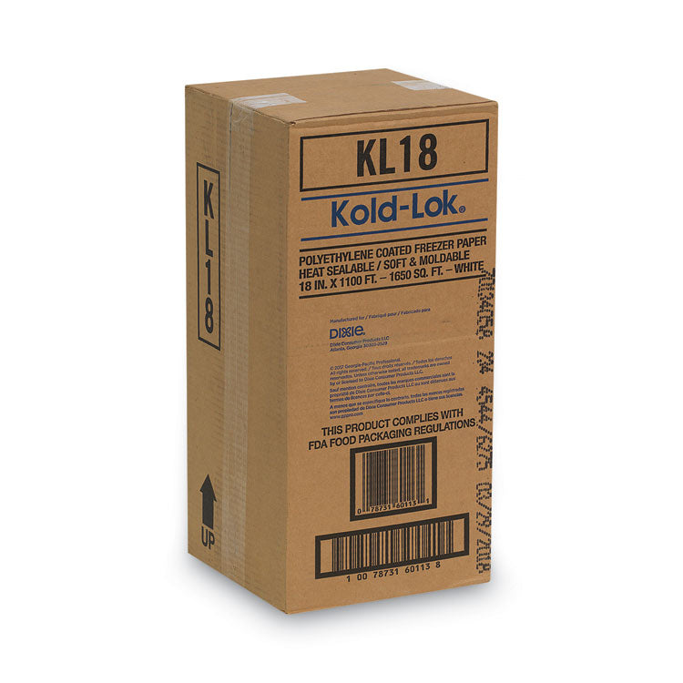 Kold-Lok Polyethylene-Coated Freezer Paper Roll, 18" X 1,100 Ft, White 5