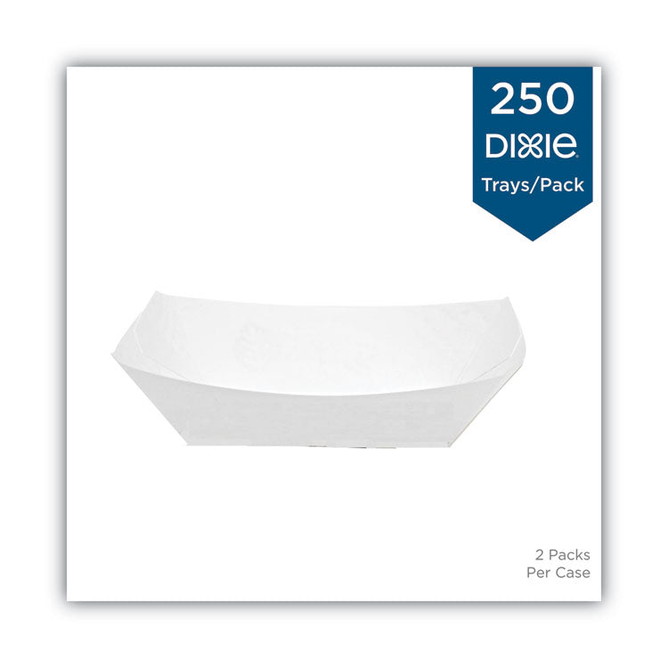 Kant Leek Polycoated Paper Food Tray, 3 Lb Capacity, 5.88 X 8.4 X 2, White, 250/pack, 2/pack/carton 3