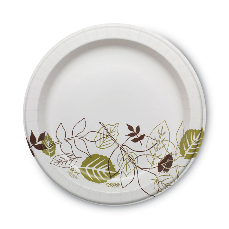 Pathways Soak Proof Shield Heavyweight Paper Plates, 10.13" Dia, Green/burgundy, 125/pack 1