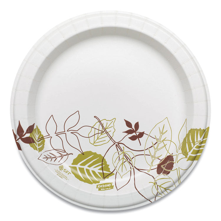 Pathways Soak Proof Shield Heavyweight Paper Plates, Wisesize, 8.5" Dia, Green/burgundy, 500/carton 1