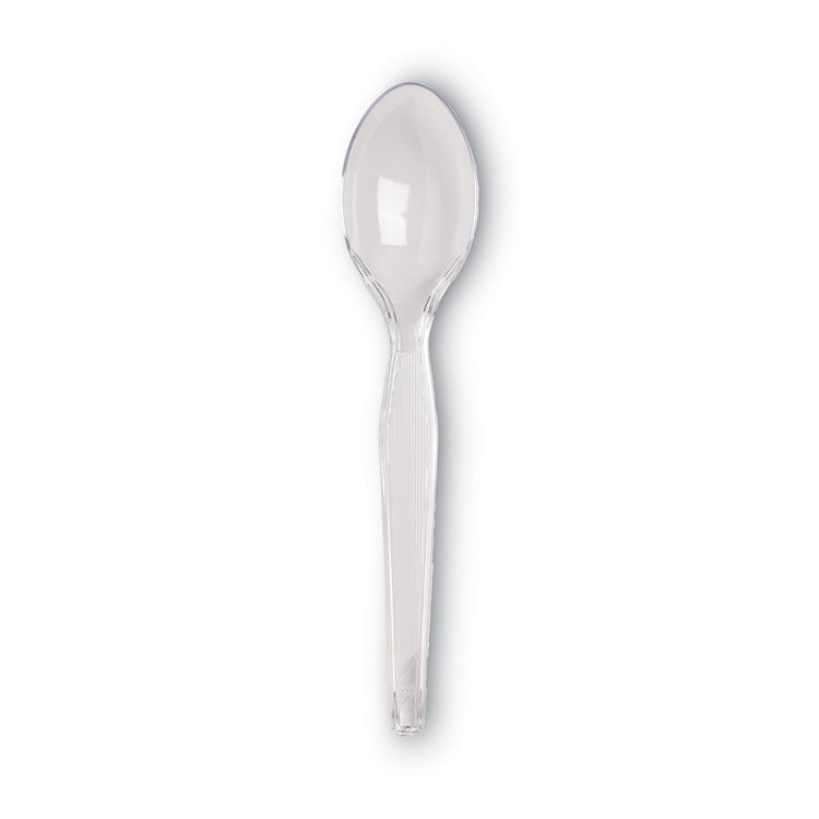 Plastic Cutlery, Heavyweight Teaspoon, Crystal Clear, 6", 1,000/carton 2