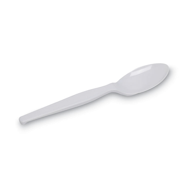 Individually Wrapped Mediumweight Polystyrene Cutlery, Teaspoons, White, 1,000/carton 2