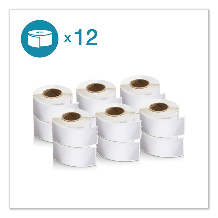 LW Address Labels, 1.13" x 3.5", White, 350 Labels/Roll, 12 Rolls/Pack 1