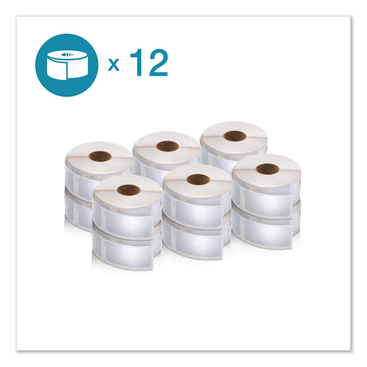 LW Multipurpose Labels, 1" x 2.13", White, 500 Labels/Roll, 12 Rolls/Pack 1