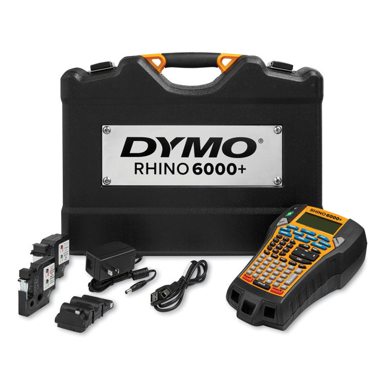 Rhino 6000+ Industrial Label Maker With Carry Case, 0.4"/s Print Speed, 5.4 X 2.5 X 9.7 1