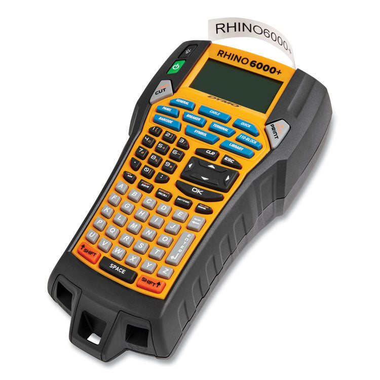 Rhino 6000+ Industrial Label Maker With Carry Case, 0.4"/s Print Speed, 5.4 X 2.5 X 9.7 3