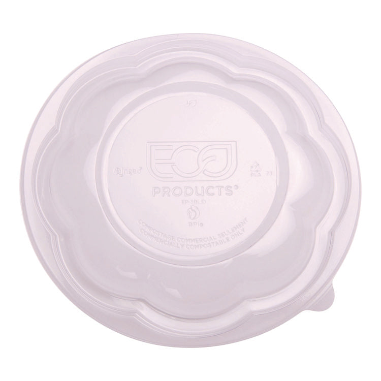 Renewable and Compostable Lids for 24, 32 and 48 oz Salad Bowls, Clear, Plastic, 300/Carton 1