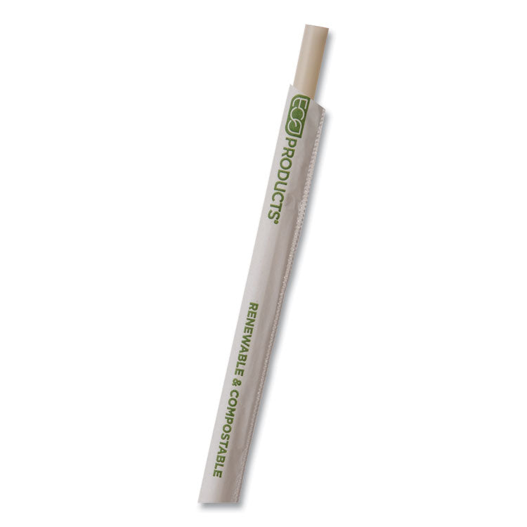 Renewable and Compostable PHA Straws, 10.25", Natural White, 1,250/Carton 2