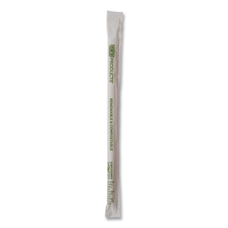 Renewable and Compostable PHA Straws, 7.75", Natural White, 2,000/Carton 1