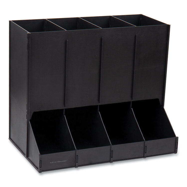 Anchor Collection 4-Compartment Single Serve Pod Countertop Dispenser, 14.25 x 9 x 12.15, Black 1