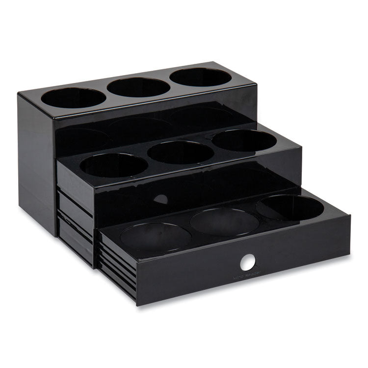 Mind Reader Foundation Collection 9-Compartment Nested Syrup Countertop Bottle Organizer, 12.5 x 5 x 7, Black 1