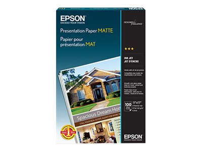 EPSON HIGH QUALITY PAPER,100 SHTS MATTE 8.3X 11.7 1