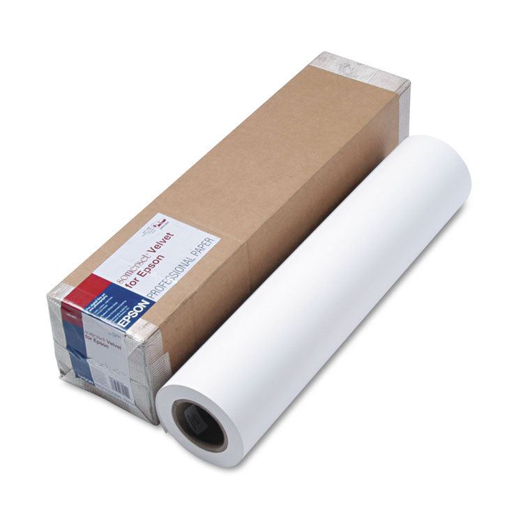 Somerset Velvet Paper Roll, 24" X 50 Ft, White 1