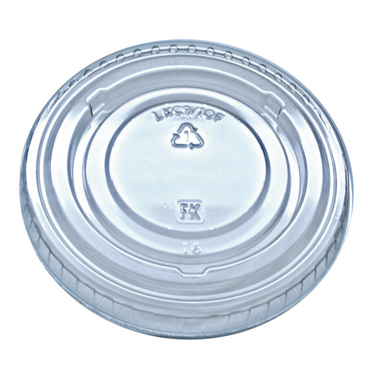 Kal-Clear/Nexclear Drink Cup Lids, Flat Lid with No Slot, Fits 9 to 10 oz Cold Cups, Clear, 2,500/Carton 1