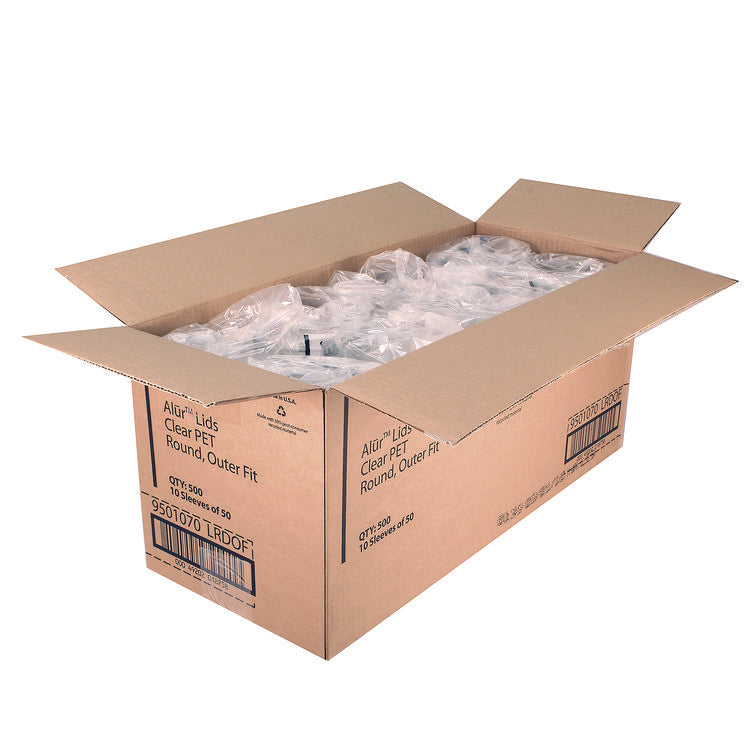 Recycleware Round Deli Container Lids, Clear, Plastic, 500/Carton 3