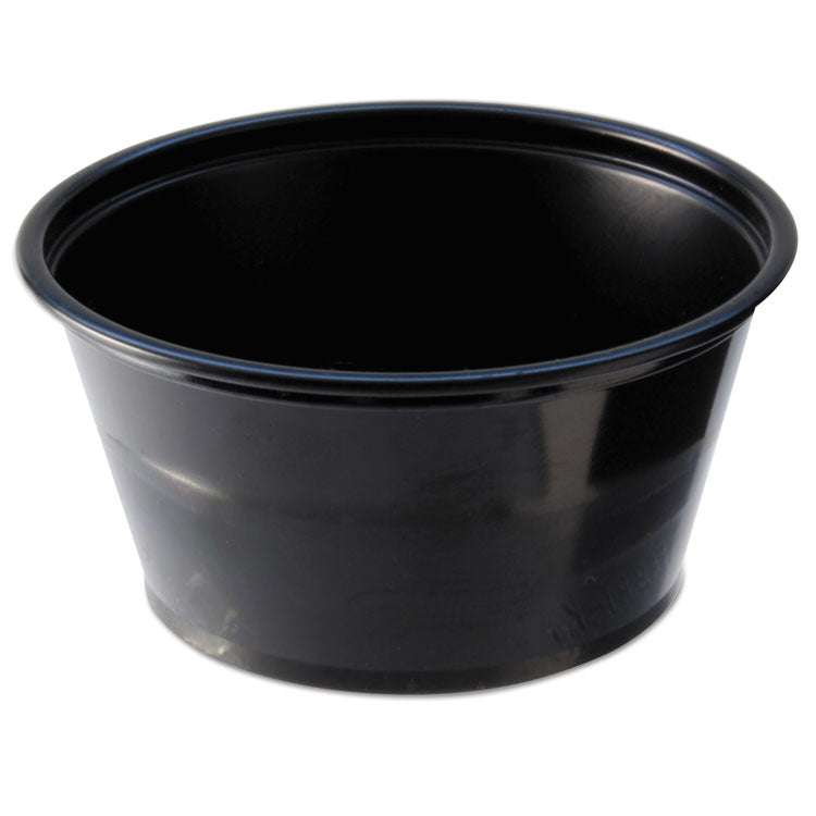 Portion Cups, 2 Oz, Black, 250/sleeve, 10 Sleeves/carton 1