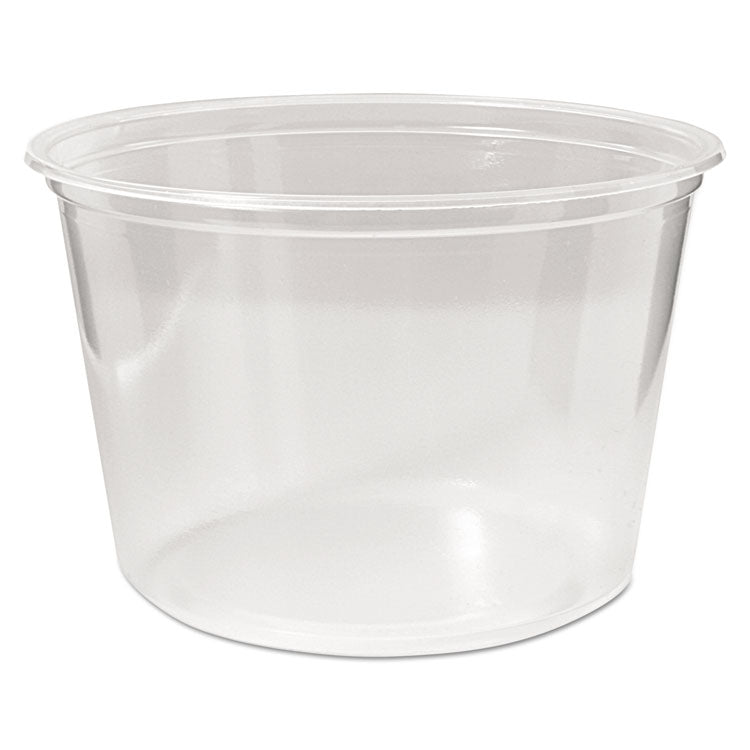 Microwavable Deli Containers, 16 oz, 4.6  Diameter x 3 h, Clear, Plastic, 500/Carton 1