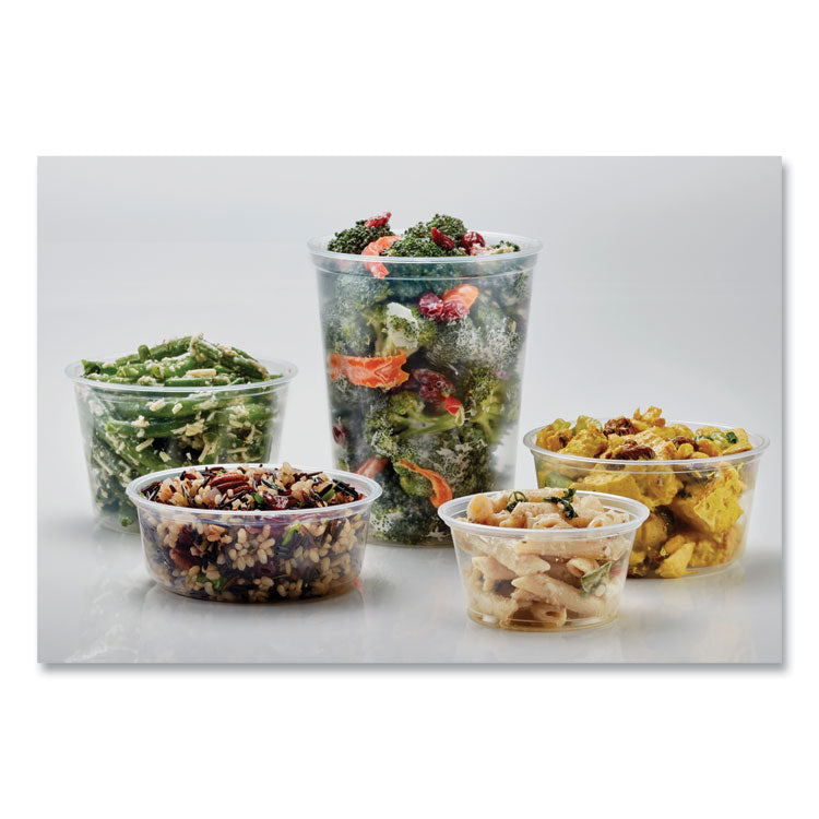 Microwavable Deli Containers, 24 oz, 4.6 Diameter x 4.1 h, Clear, Plastic, 500/Carton 2