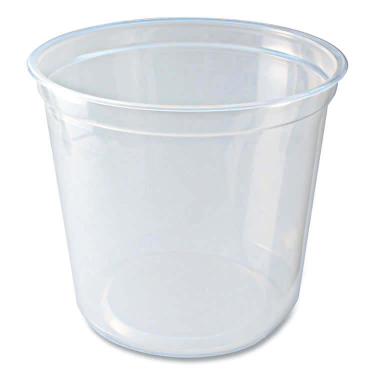 Microwavable Deli Containers, 24 oz, 4.6 Diameter x 4.1 h, Clear, Plastic, 500/Carton 1