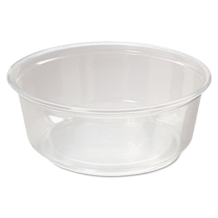 Microwavable Deli Containers, 8 oz, 4.6 Diameter x 1.8 h, Clear, Plastic, 500/Carton 1