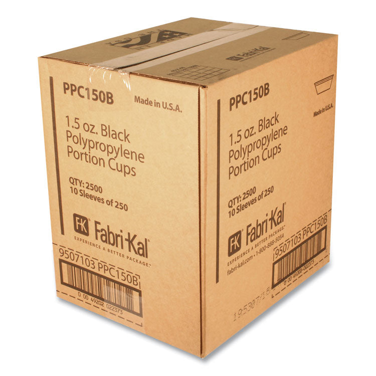 Portion Cups, 1.5 oz, Black, 250/Sleeve, 10 Sleeves/Carton 2