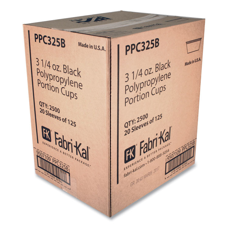 Portion Cups, 3.25 oz, Black, 250/Sleeve, 10 Sleeves/Carton 2