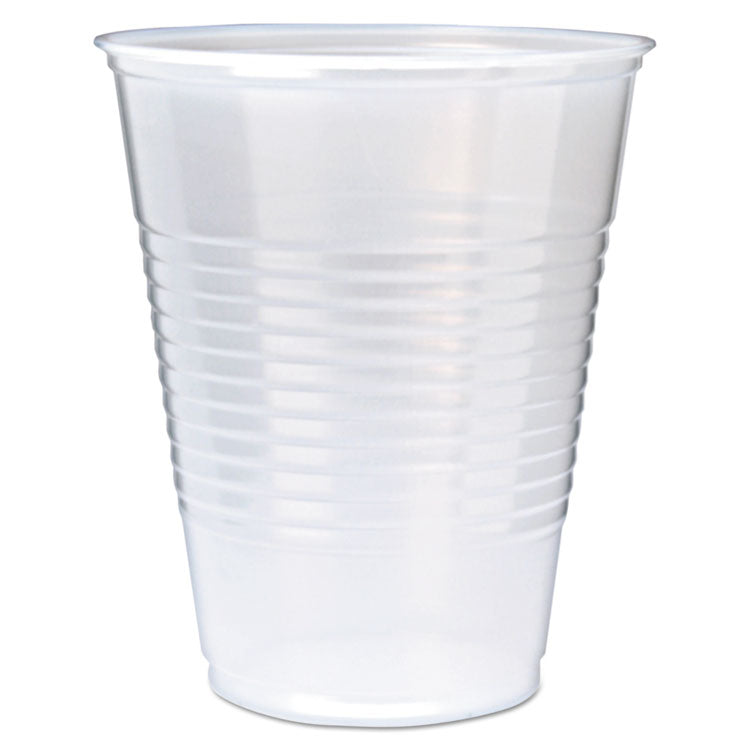 Rk Ribbed Cold Drink Cups, 12 Oz, Translucent, 50/sleeve, 20 Sleeves/carton 1