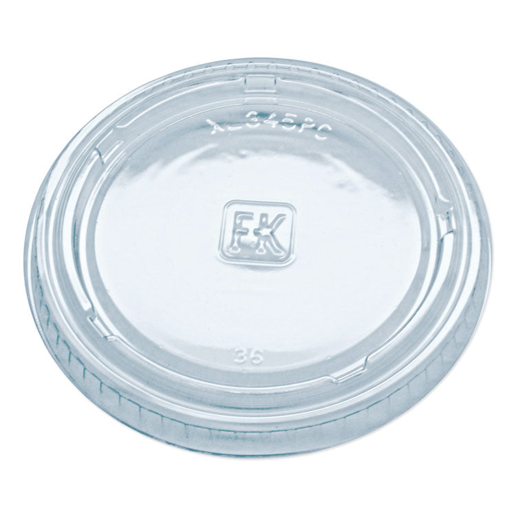 Portion Cup Lids, Fits 3.25 Oz To 5.5 Oz Cups, Clear, 2,500/carton 1