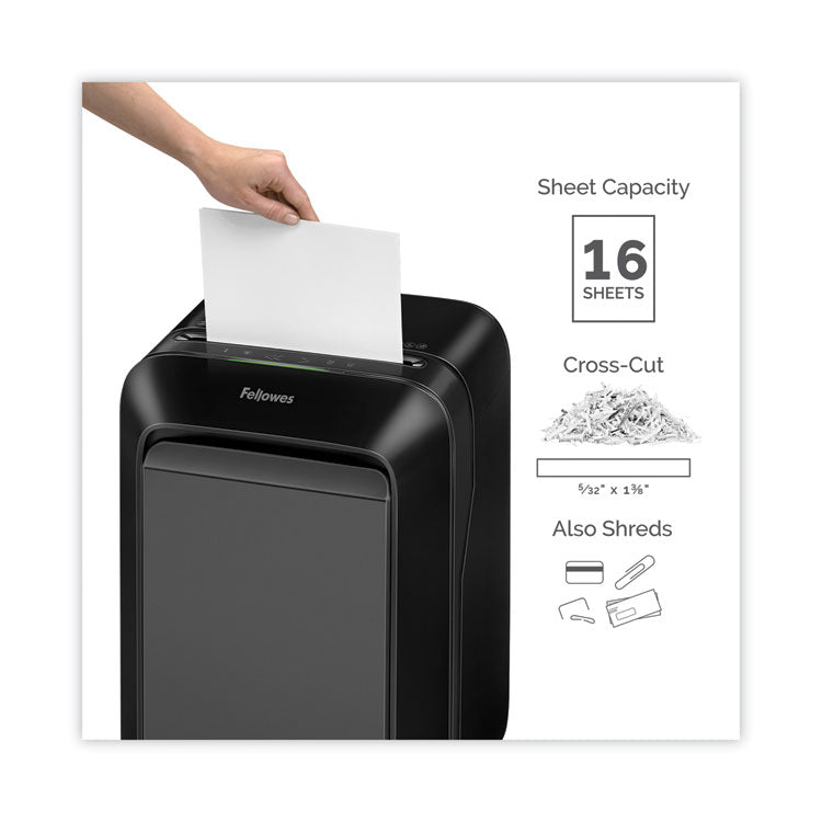 Powershred Lx180 Cross-Cut Shredder, 16 Manual Sheet Capacity 3