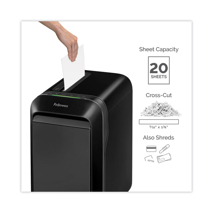 Powershred Lx190 Cross-Cut Shredder, 20 Manual Sheet Capacity 3